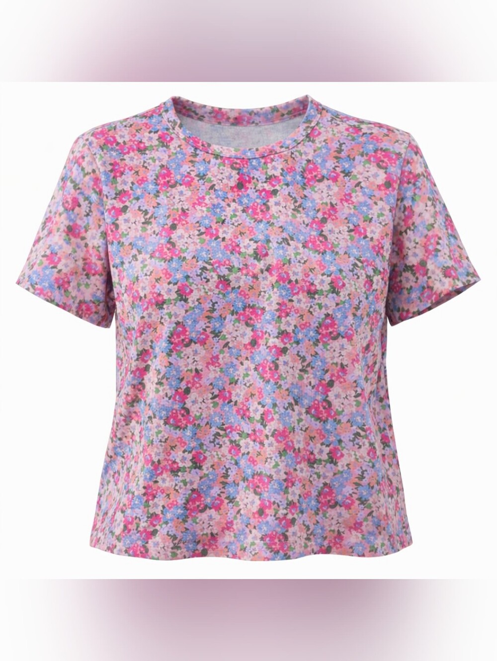 Brand New Never Worn. Old Navy Floral Woman'sTee - Pink and Purple